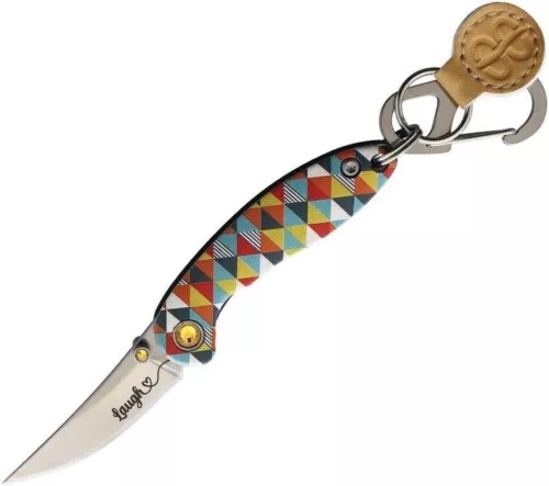 Brighten Blades Laugh Keychain Framelock Folding Knife Aluminum Handle - BB013