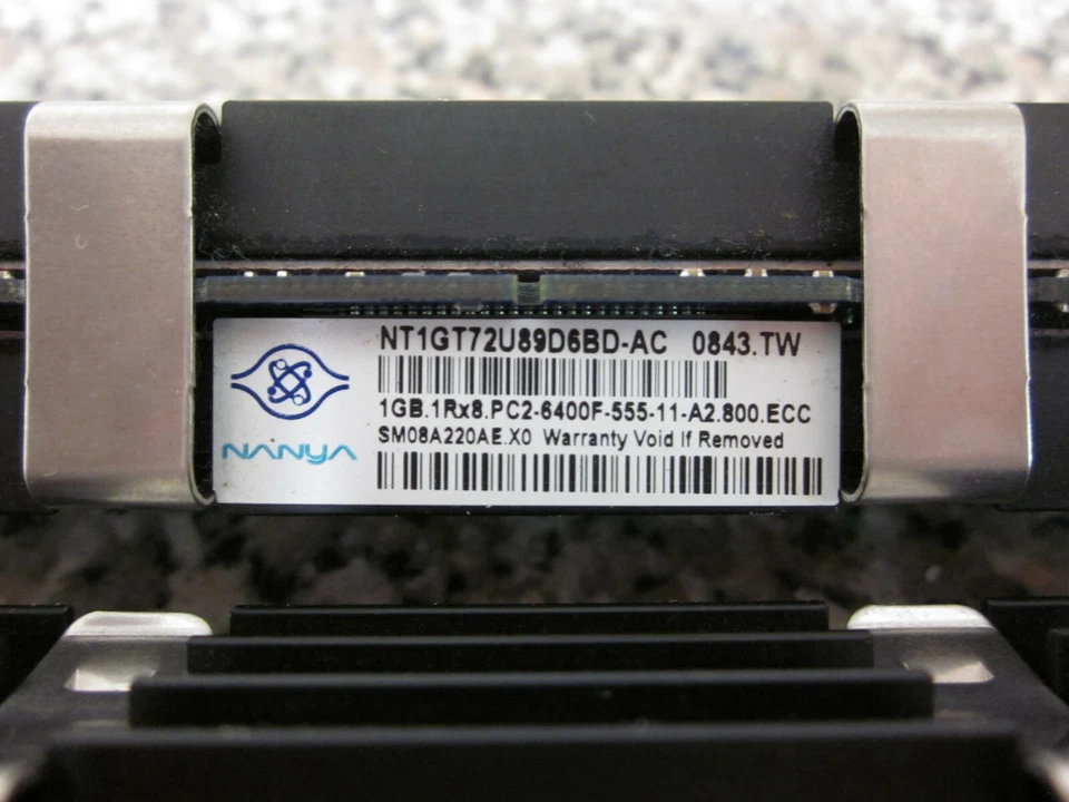 2GB (2x1GB) Nanya Mac Pro NT1GT72U89D6BD-AC PC2-6400F DDR2 800MHz Ram Memory Lot - Image 3 of 3