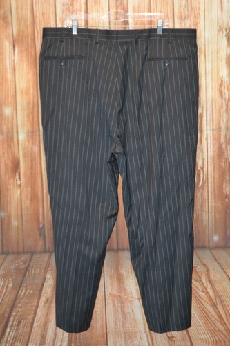 Emanuel Ungaro Men 100% Wool Black Pinstripe Dual Vent Suit Sz 50L Wst 44x27 - Picture 8 of 16