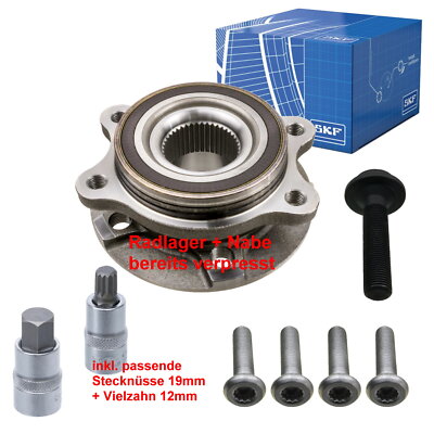 Radlager SKF + Nabe montiert +Bits Viehlzahn 6Kant für AUDI A4 8K A5 A6 4G A7 Q5