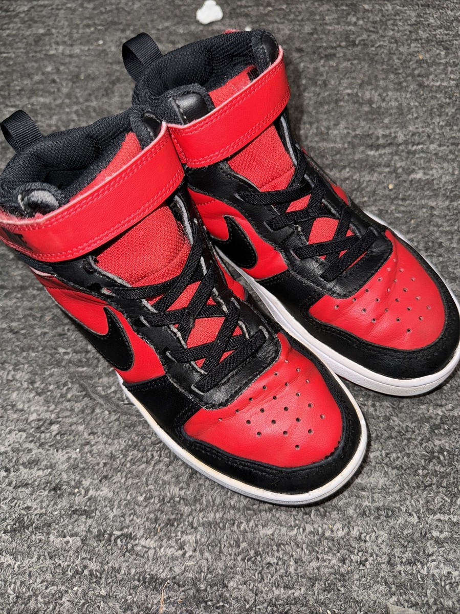 Nike Court Borough Mid 13.5C Size University Red Black Nike Court Borough Mid 13.5C Size University Red Black