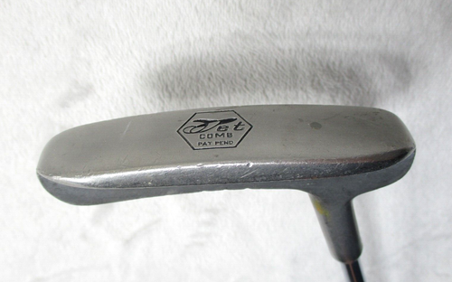 JET COMB PUTTER Right Handed 35" Steel Shaft Original Leather Grip - Picture 2 of 9