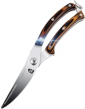 TUO Kitchen Poultry Shears, Multi-Purpose Scissors with Sturdy Pakkawood Handle