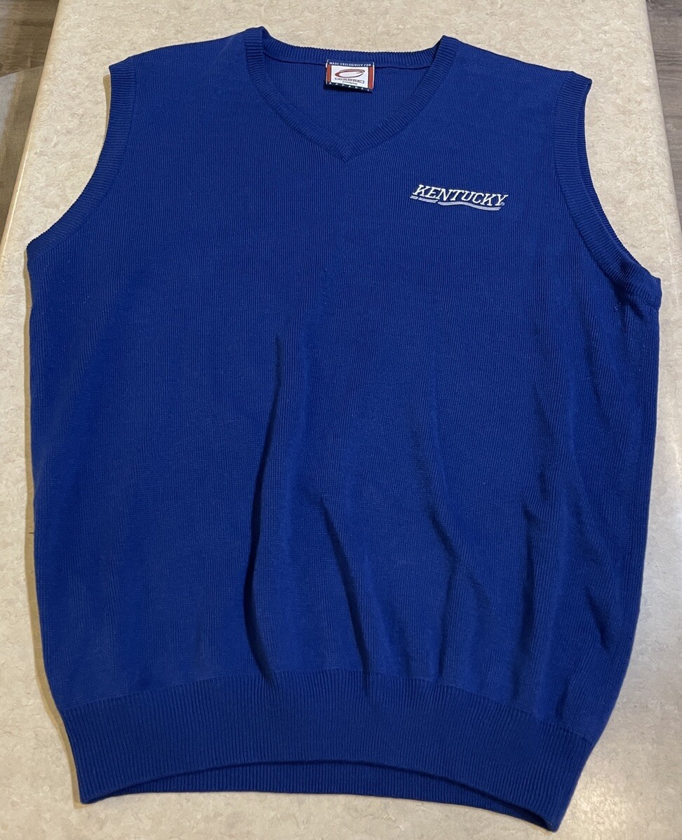 Kentucky Wildcats UK Men's XL Acrylic Sweater Vest Made in Italy