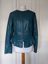 Marc New York Smart Green Soft Faux Leather Jacket Vegan Size M New Without Tags