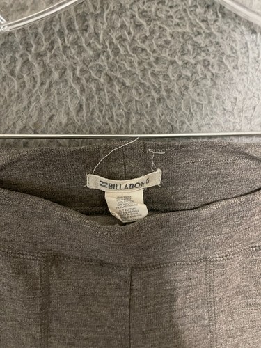 Billabong Sweatpants Gray Women's Size Large Crop Ladies Stretch Cotton - Picture 2 of 5
