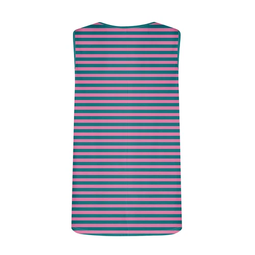 Summer Womens Tank Tops Casual Flowy Ladies Sleeveless Pleated Striped Tunics - Bild 13 von 24