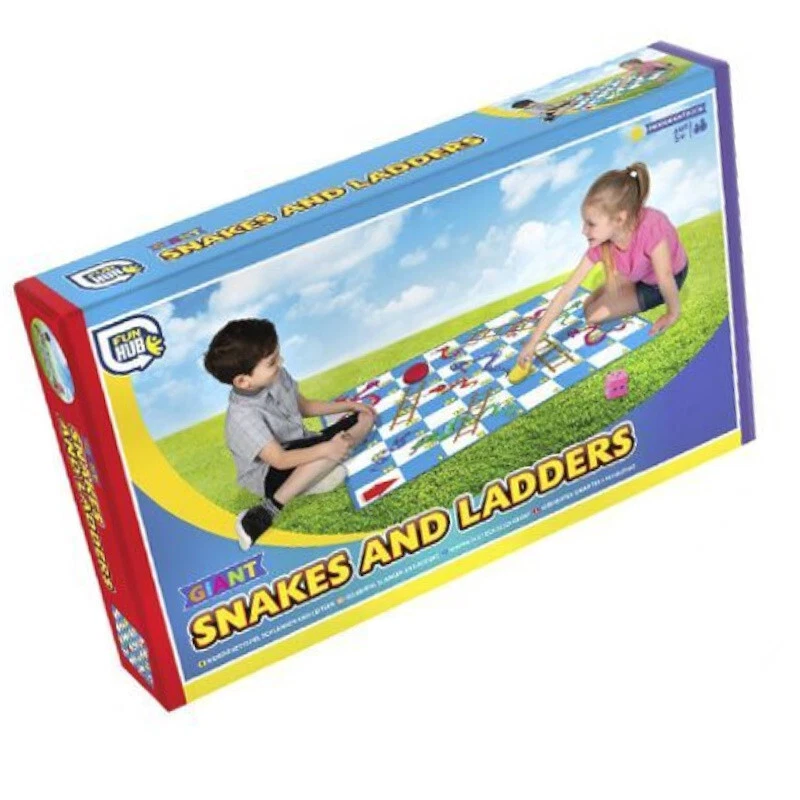 Giant Snakes & Ladders Board Mat Garden Game 90cm x 90cm Outdoors Indoors Family - Image 3 of 4