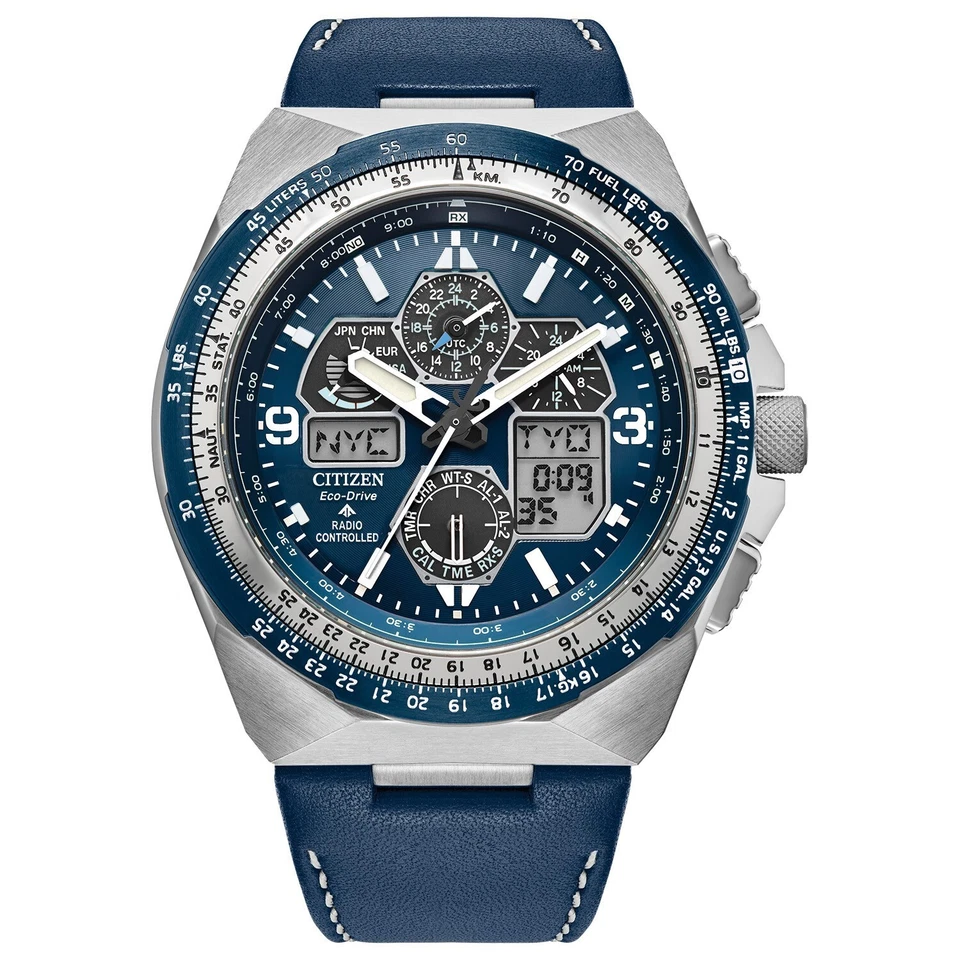 Citizen Promaster Skyhawk Men's Eco-Drive Calendar Blue Watch 46MM JY8148-08L