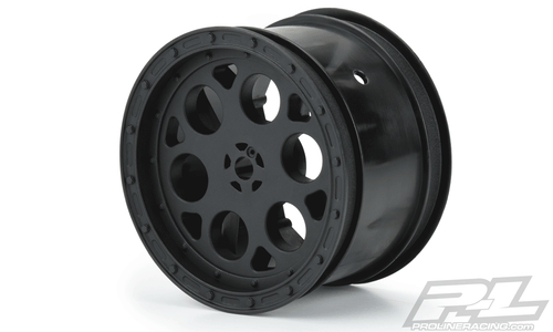 NEW Pro-Line Showtime 2.2" Sprint Car 12mm Hex Rear Black Wheels (2) - Picture 3 of 5