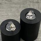 Earrings 14K Solid Yellow Gold Msrp $68 1 Ctw Pear Cut Solitaire Cz Stud