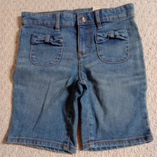 New With Tags Arizona Jean Co. Girls Size 6 Blue Denim Jean Bermuda Shorts 23
