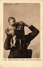 PC FEMME ARABE ET SON ENFANT ETHNIC TYPES (a46413)