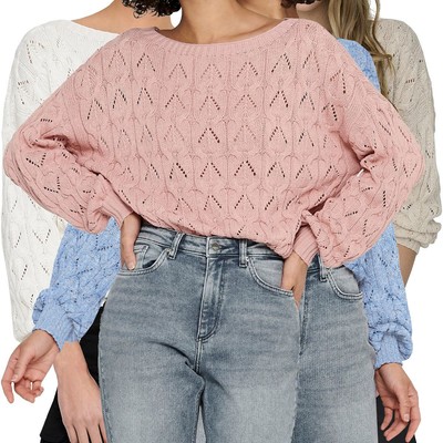 Only Damen Strickpullover Pullover Damenpullover Pulli ONLBrynn Life Structure