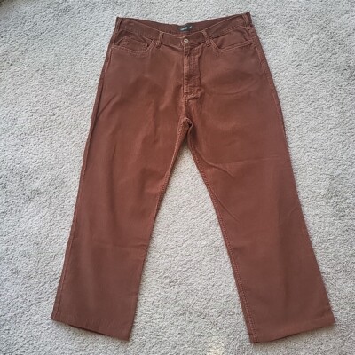 J Crew Corduroy Pants Mens 36x32 Brown Chino Baggy Loose