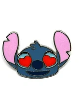 Disney Trading Pin  - Stitch Heart Eyes Emoji Blitz