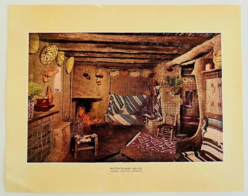1927 Grand Canyon Hopi House Interior Southwest Plate Print Arizona DWPP14 - Picture 2 of 2