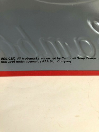 Vtg. 1993 Campbell's Soup Nostalgic Metal Sign #4 of 20 in a series Valentine's - Picture 5 of 6