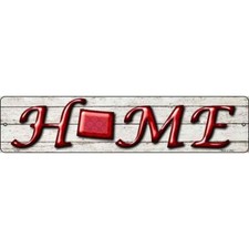 Wyoming Home State Outline Metal Street Sign Plaque for Home Door Garage Wall