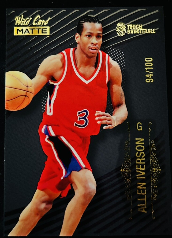 2022 Wild Card Matte Allen Iverson Touch Black 94/100 #MB-4