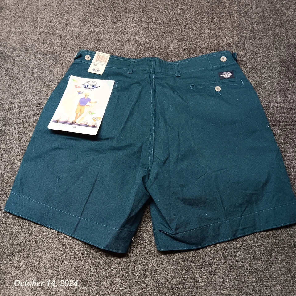 NUEVO CON ETIQUETAS NOS Pantalones Cortos Levi Dockers Hombres 36 Verde azulado Bermudas de tiro alto Foto 2 de 4