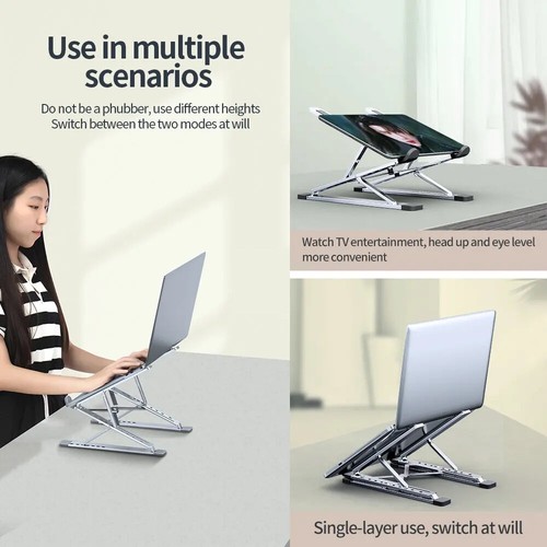 Folding Design Macbook Stand Office Desk Accessory - Photo 12/14