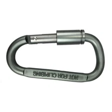 Aluminum Spring Loaded D Ring Carabiner Screw Lock Key Chain Belt Clip Snap Hook