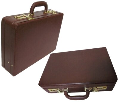 Amerileather Expandable Executive Faux Leather Attache Case 2893 89