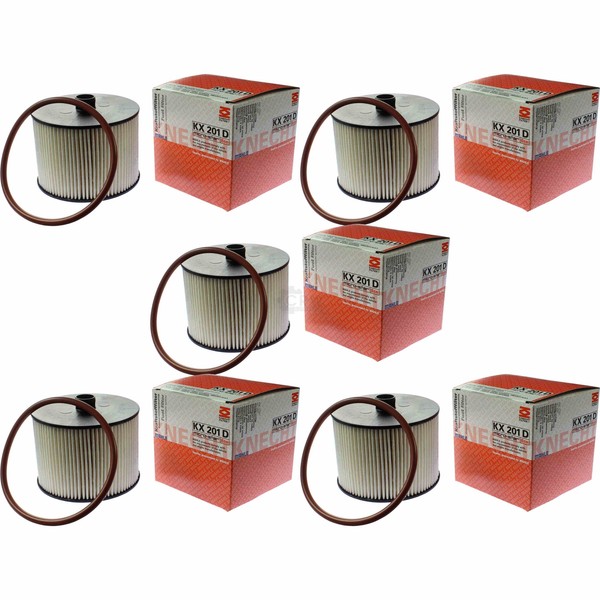 5X Mahle / Knecht Kraftstofffilter KX 201D Fuel Filter-image