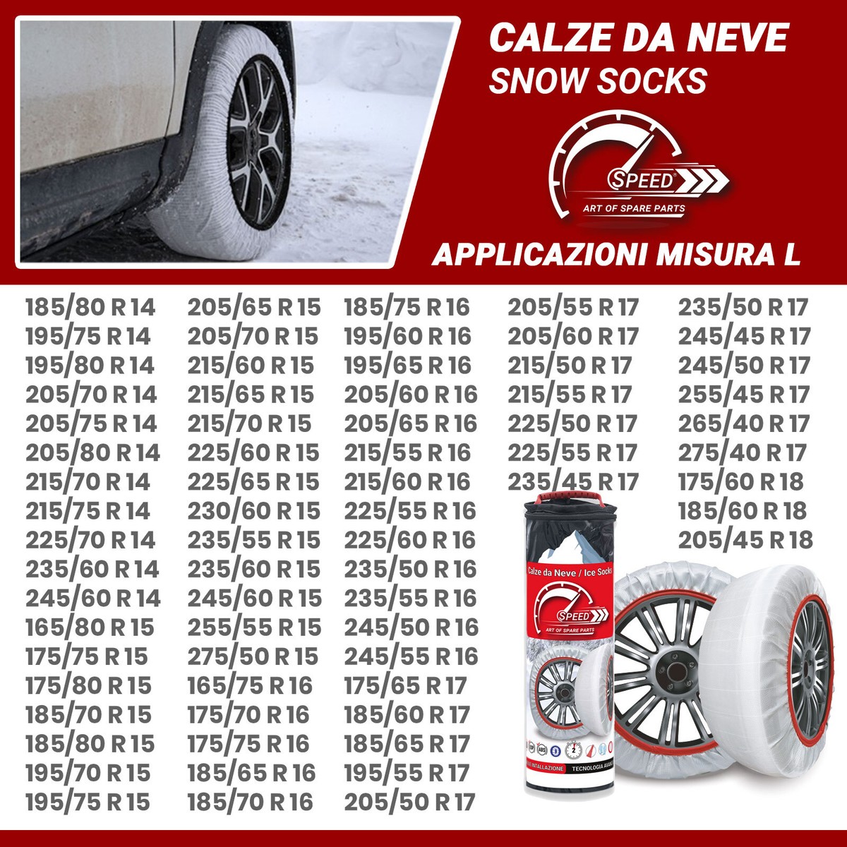 Calze Da Neve Speed Per Pneumatici 215/50 R18 - Omologate EN 16662-1 | Alternative Alle Catene - Foto 10