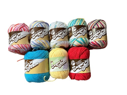 Verschiedene Lilienknäuel Sugar N Cream 100% Baumwolle Garn einfarbig variiert Sie wählen - Bild 1 von 17