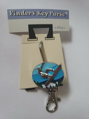 Porte-clés Alexx Finders Key Purse Snowboard Hiver, Neuf, Bleu