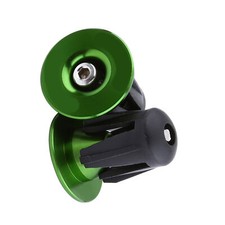 (Green)2pcs Colorful Aluminum Bike Bicycle Handlebars Bar Grips End Plugs SG
