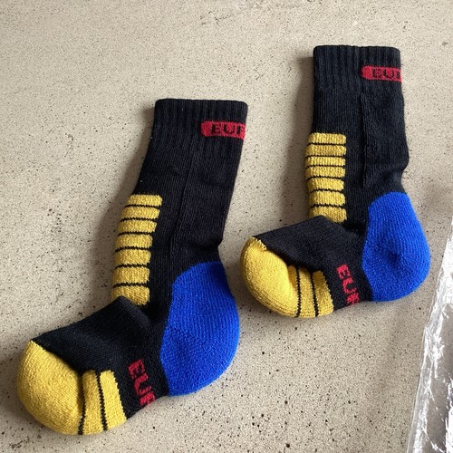 Euro Sock Ski Supreme Jr. Black And Yellow Tiny Little Ski Socks XXXXS 0412J - Picture 2 of 9