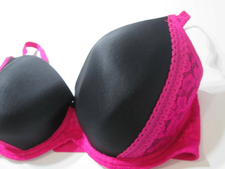 Sujetador Passionata Talla 36DDD Negro/Rosa Forrado con Aros Correas Ajustables Encaje Foto 4 de 4