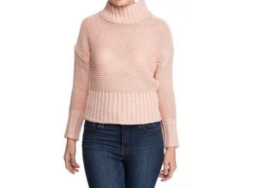 Women’s Medium Pink Chunky Stitch Sweater New With Tags