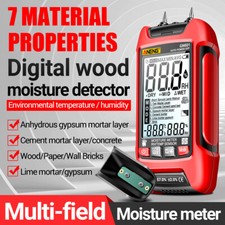 LCD Digital Moisture Detector Damp Meter Wood Brick Wallpaper Caravan Tester UK
