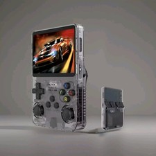 R36S Retro Console Portatile, Nera, ArkOS, 128GB, 15.000+ Giochi NUOVI & IMBALLO ORIGINALE