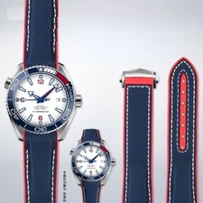 Cinturino in nylon silicone adatto per Omega 300 Seamaster600 Planet Ocean cinturino orologio