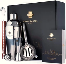 Luxury Cocktail Shaker Gift Box Set Bartender Full Kit Shaker Muddler Strainer