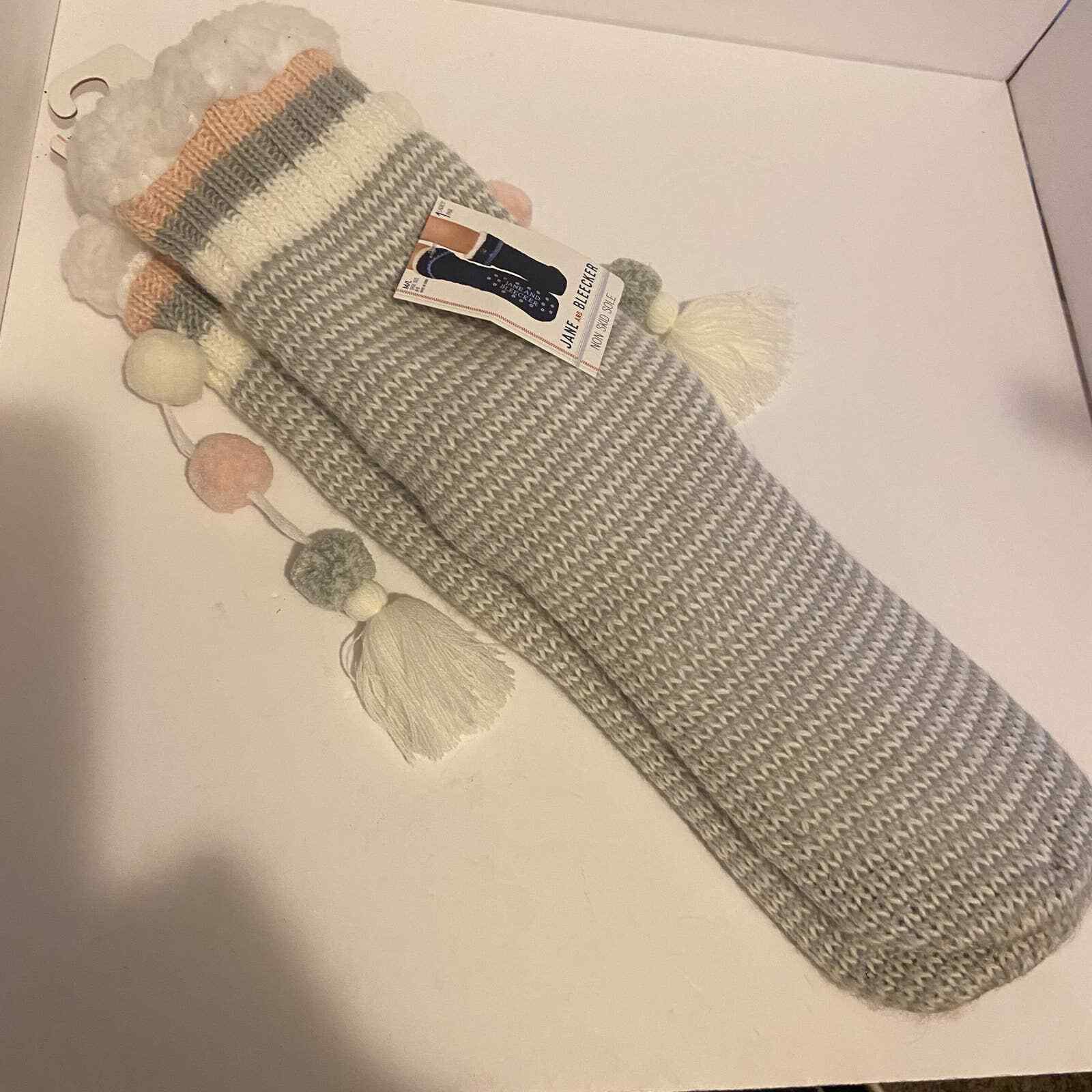 SAOLA Calze Jane & Bleecker suola antiscivolo fuzzy comode M L nuove con etichette 8 9