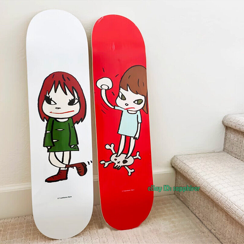 Yoshitomo Nara Skateboard Ahornbrett Zuhause Wanddekoration Willkommen Frieden Mädchen massiv - Bild 3 von 14