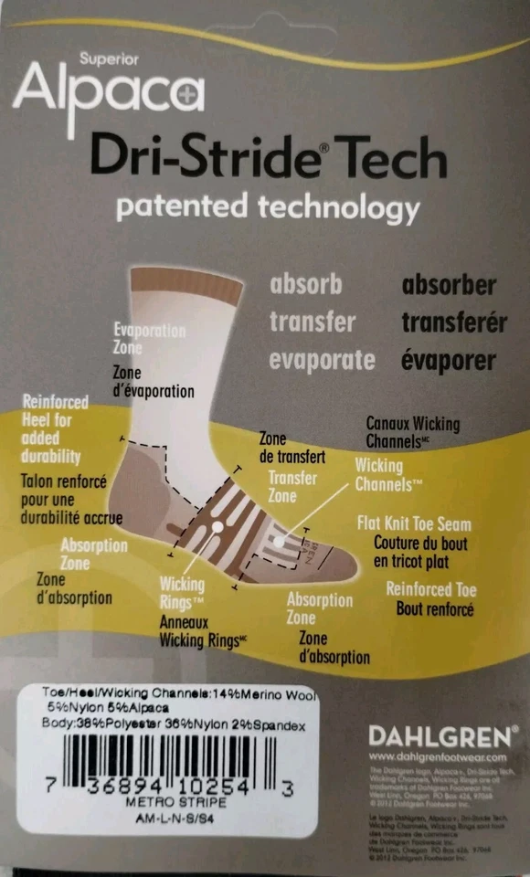 Calcetines Dahlgren Alpaca Metro Azul Marino con Rayas Naranja, Verde y Rojo Grandes Foto 3 de 4