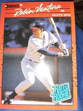 1990 Donruss #28 Robin Ventura Rated Rookie Card RC Chicago White Sox MVP HOF MT. rookie card picture