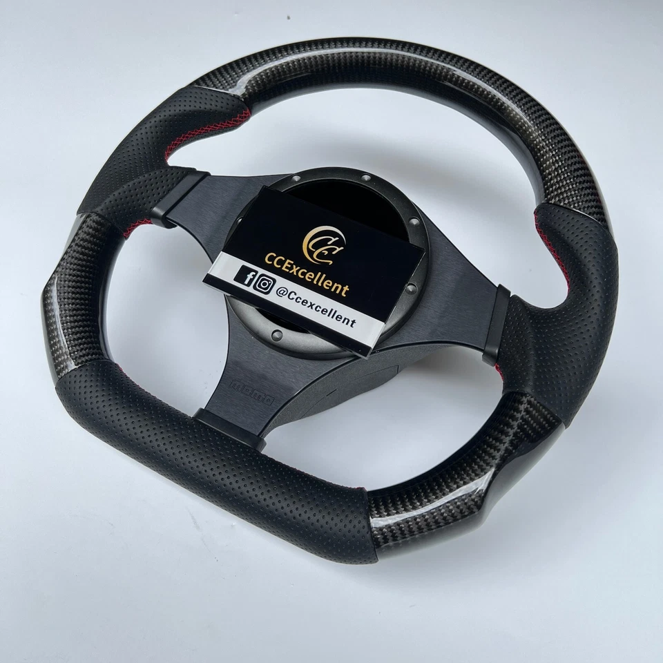 For mitsubishi Evo7 Evo8 Evo9 2002-2007 real carbon fiber steering wheel - Изображение 2 из 4