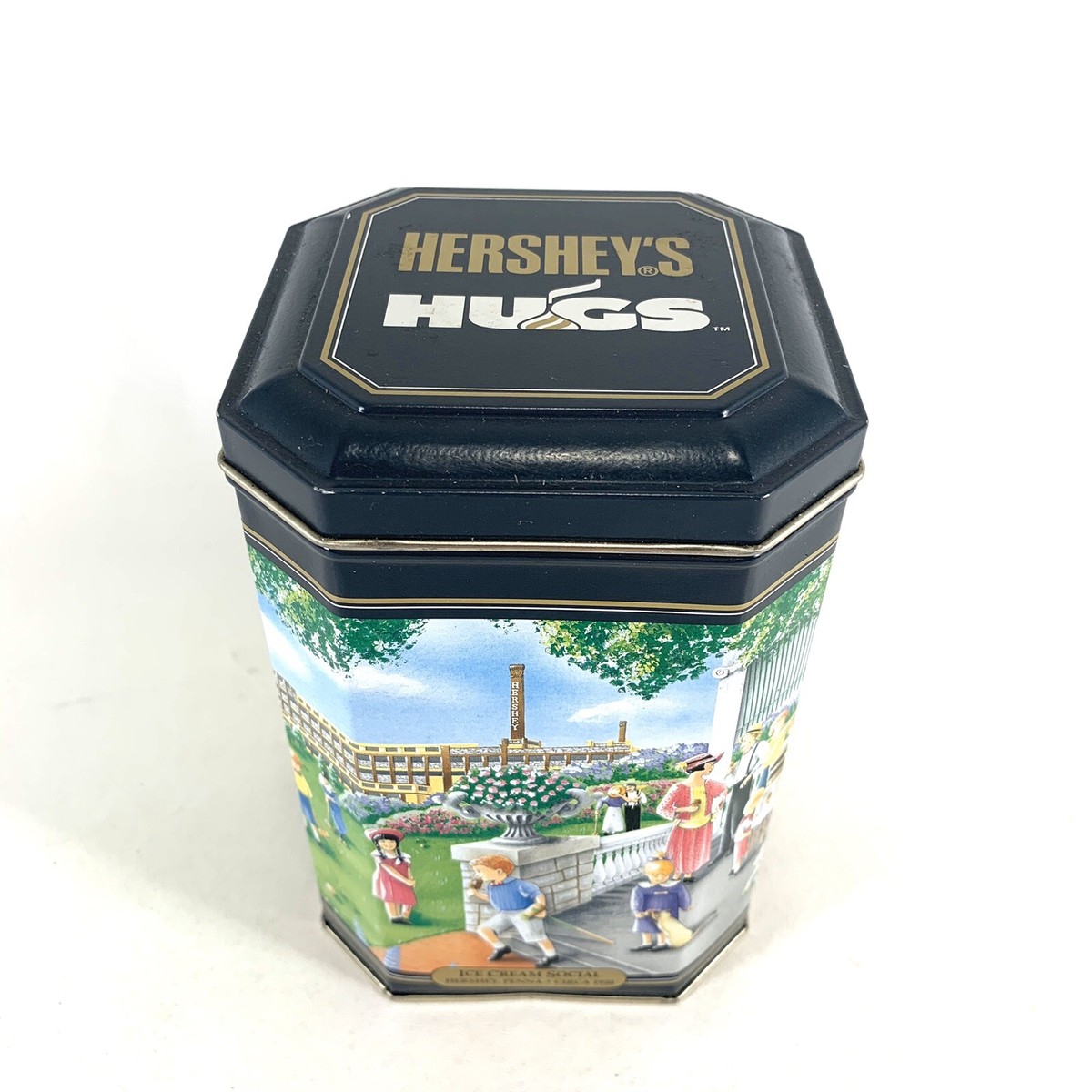 Hershey's Hugs Hometown Series Canister #10 Metal Tin USA 1994