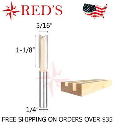 Tideway Carbide PRO LC01020504 5/16 Diameter straight 1/4'' shank router bit