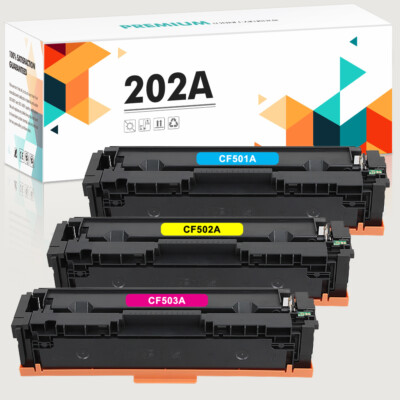 3PK Toner CF500A Compatible With HP 202A LaserJet Pro MFP M281fdw M281cdw M254dw