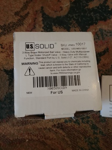 U.S. Solid 3 Way Motorized Ball Valve 1 inch Brass 110-230V AC USS-MSV10017 - Picture 6 of 6