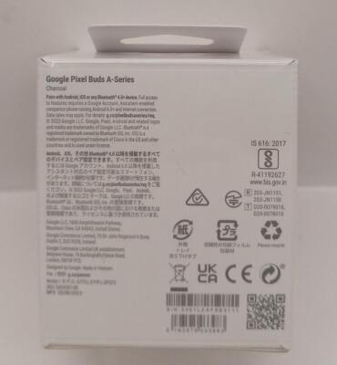 Google Pixel Buds A-Series G7T9J Wireless Earbuds Charcoal From